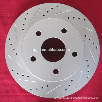 Geomet Brake Disc with Cross Drilled and Slotted Design